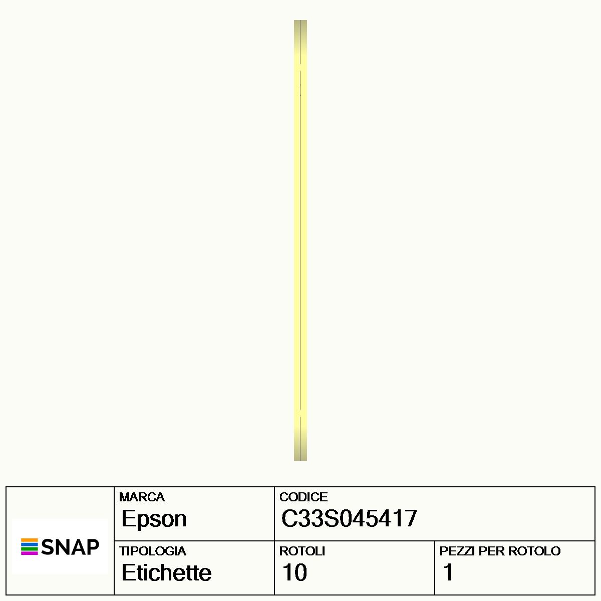 C33S045417 - Etichette Epson  Carta