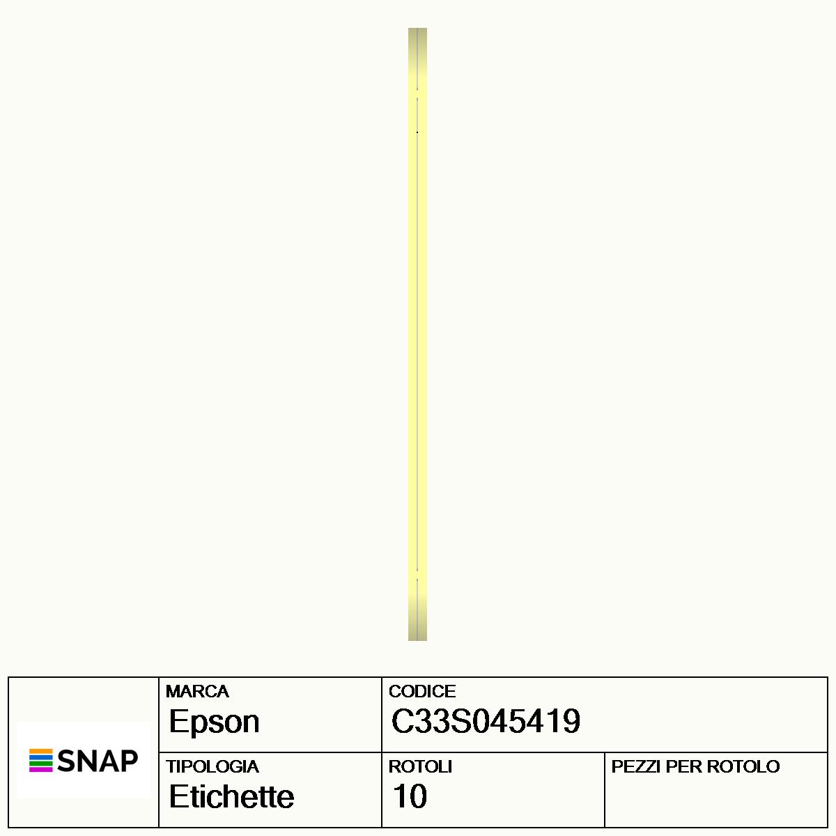 C33S045419 - Etichette Epson  Carta