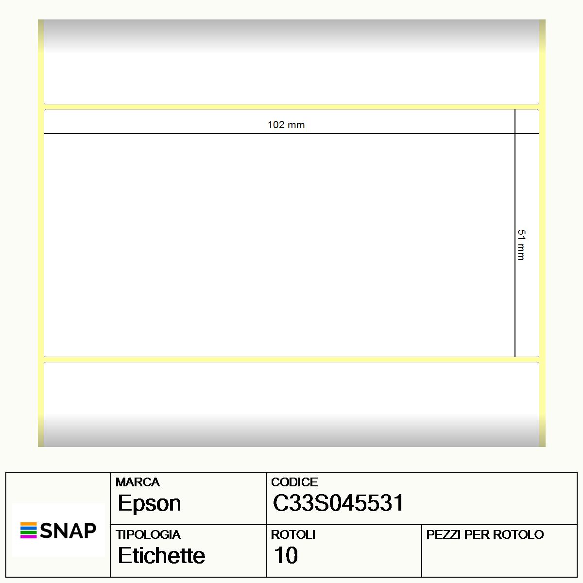 C33S045531 - Etichette Epson  Carta