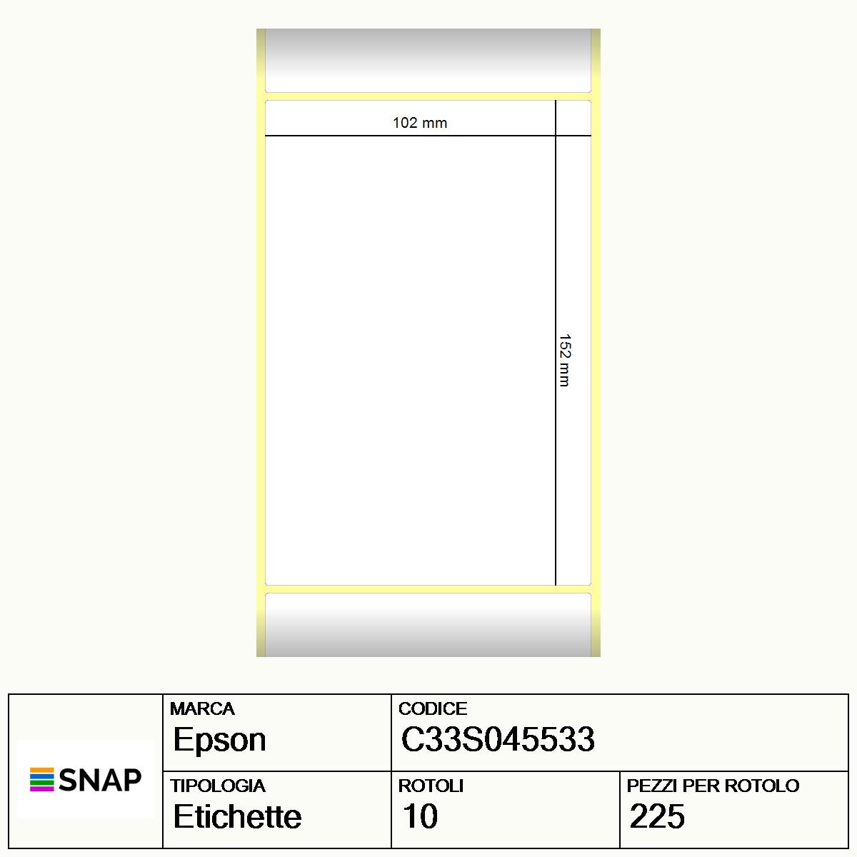 C33S045533 - Etichette Epson  Carta