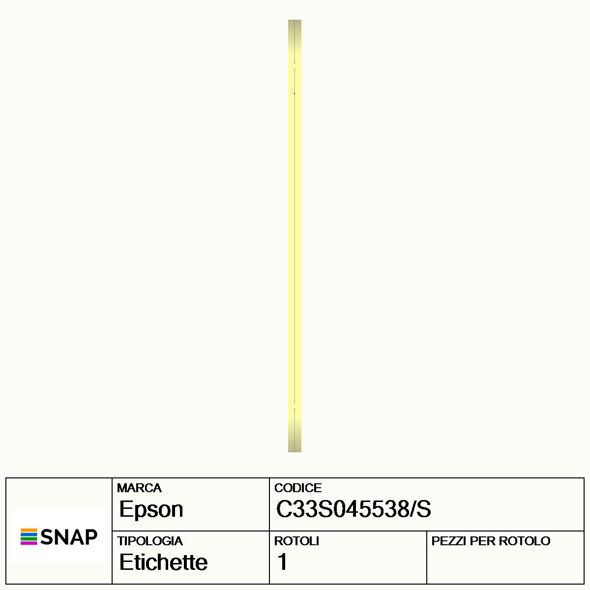 C33S045538/S - Etichette Epson  Carta