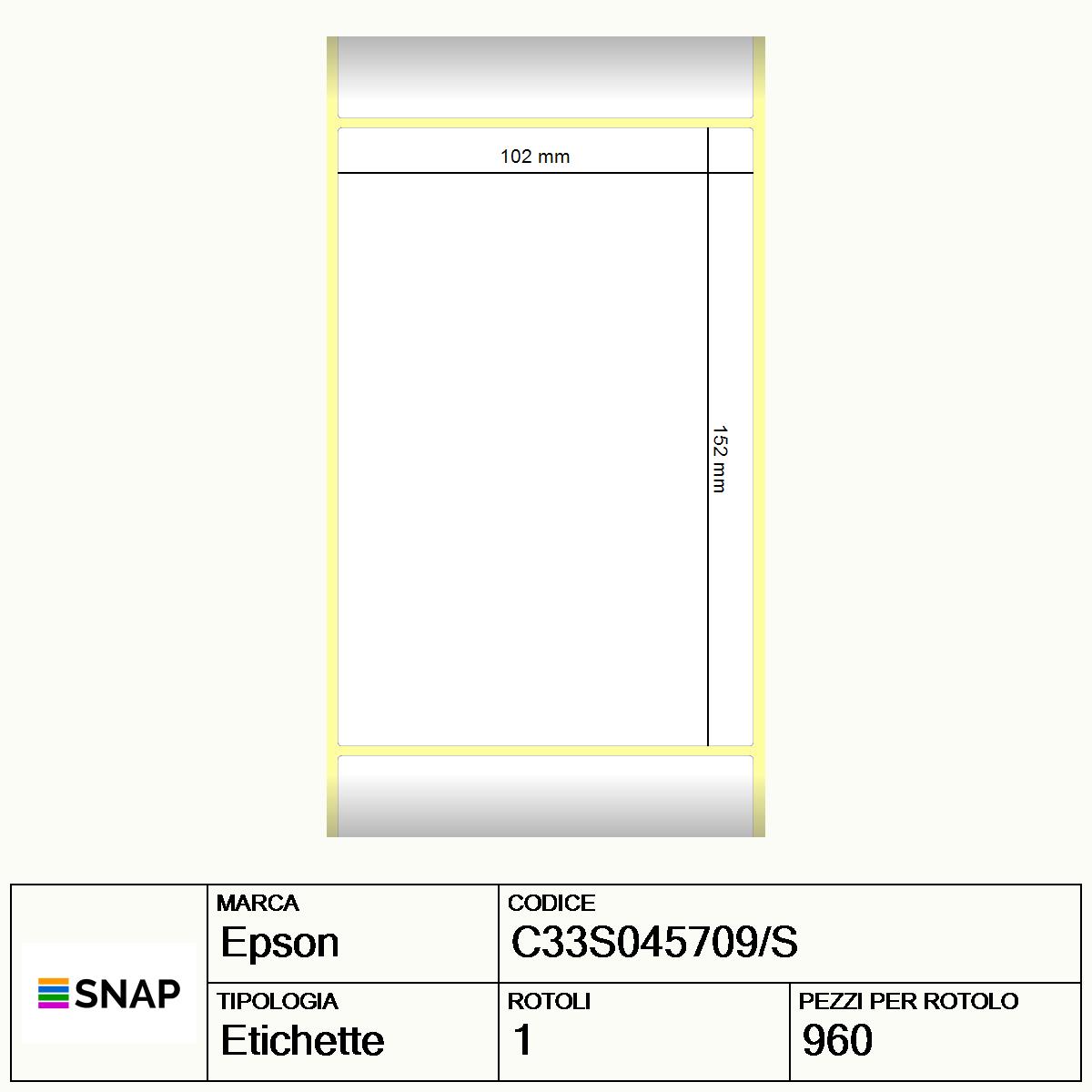 C33S045709/S - Etichette Epson  Polipropilene