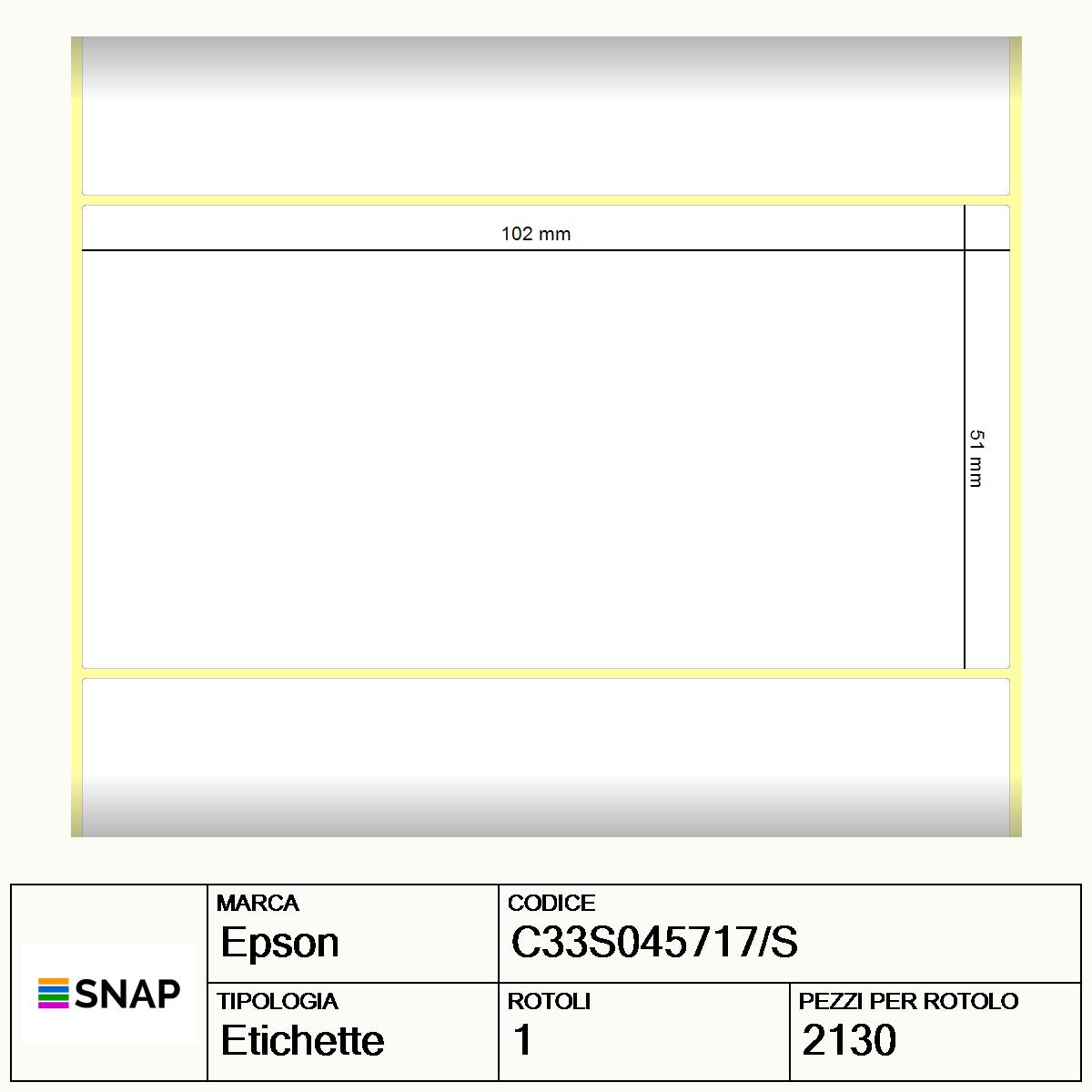 C33S045717/S - Etichette Epson  Carta