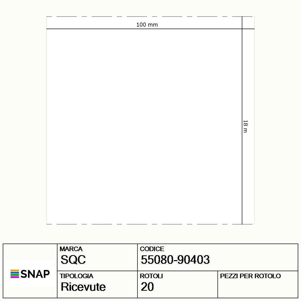55080-90403 - Ricevute SQC  S-RECEIPTS-PD Carta