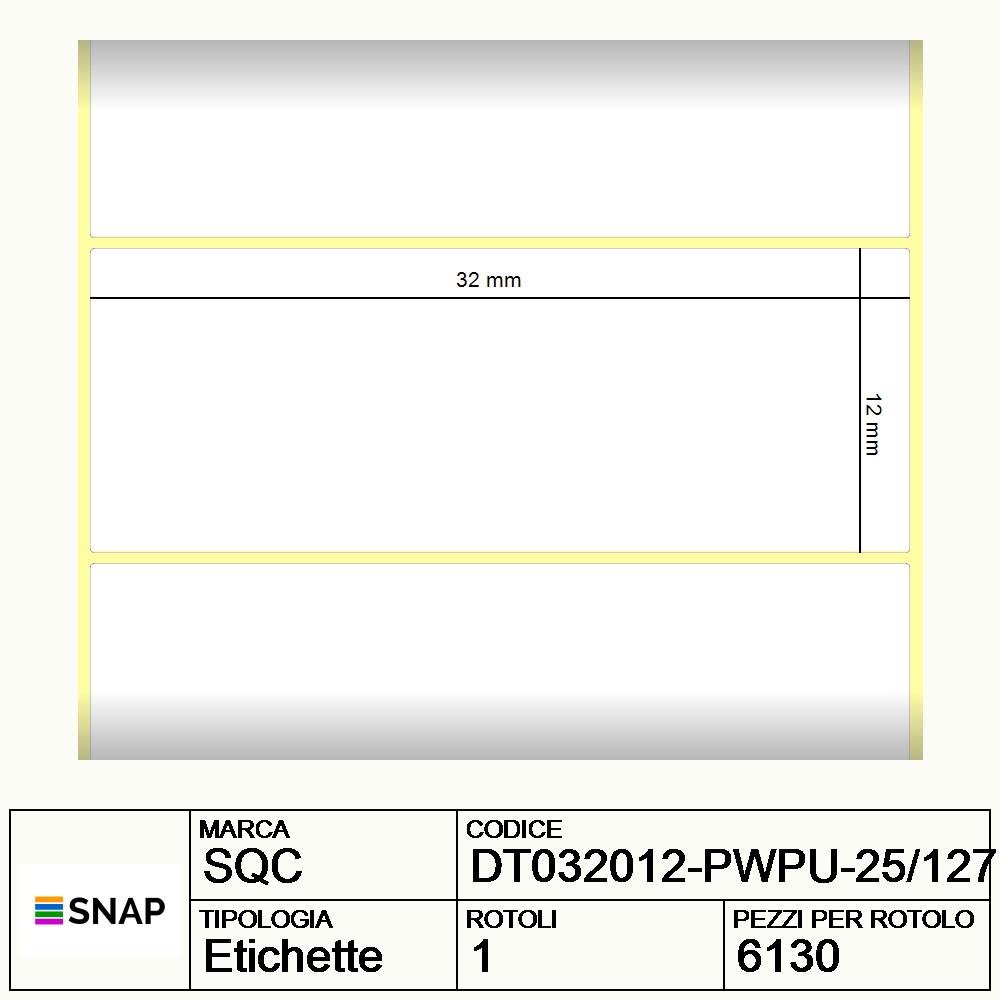 DT032012-PWPU-25/127 - Etichette SQC  S-DESK-PD Carta