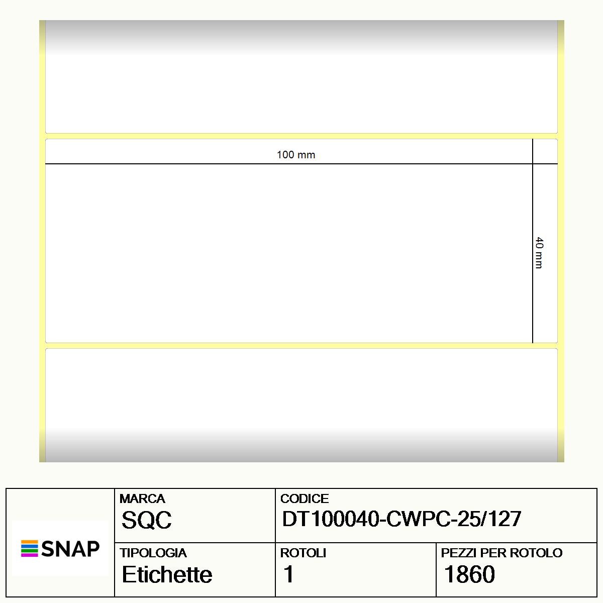 DT100040-CWPC-25/127 - Etichette SQC  S-FROZEN Carta