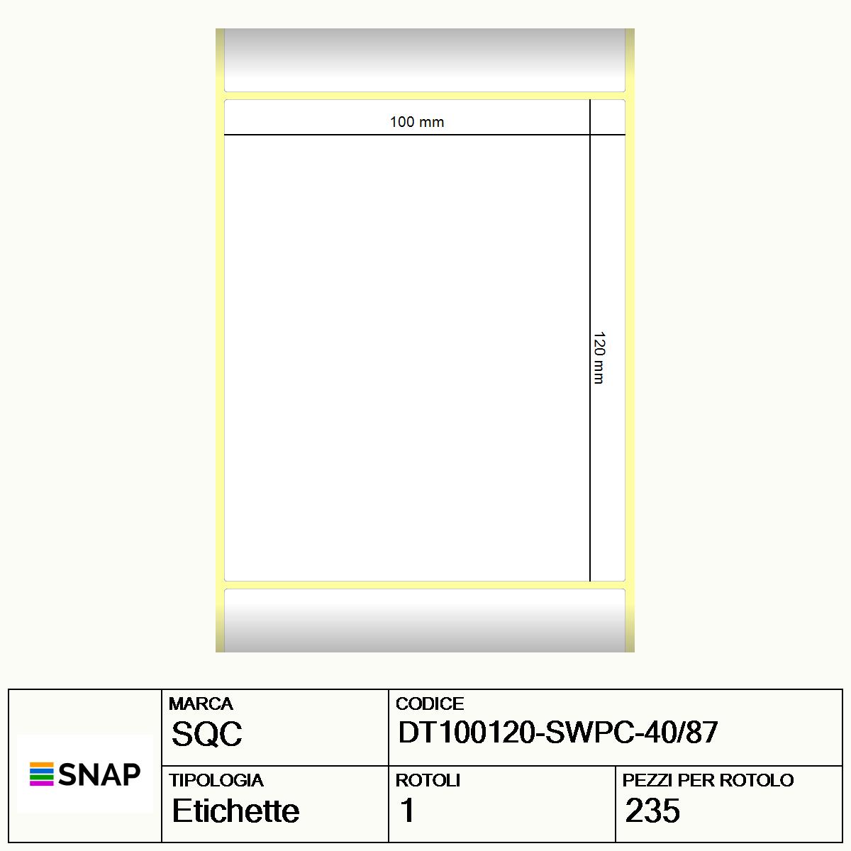 DT100120-SWPC-40/87 - Etichette SQC  S-SHIP Carta