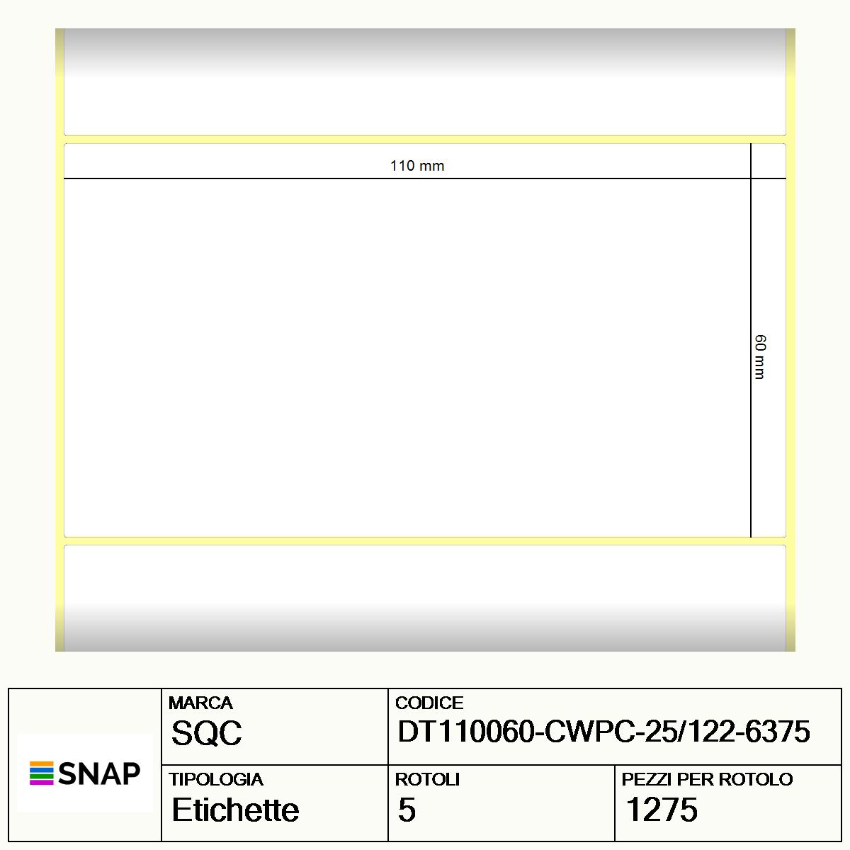 DT110060-CWPC-25/122-6375 - Etichette SQC  S-FROZEN Carta