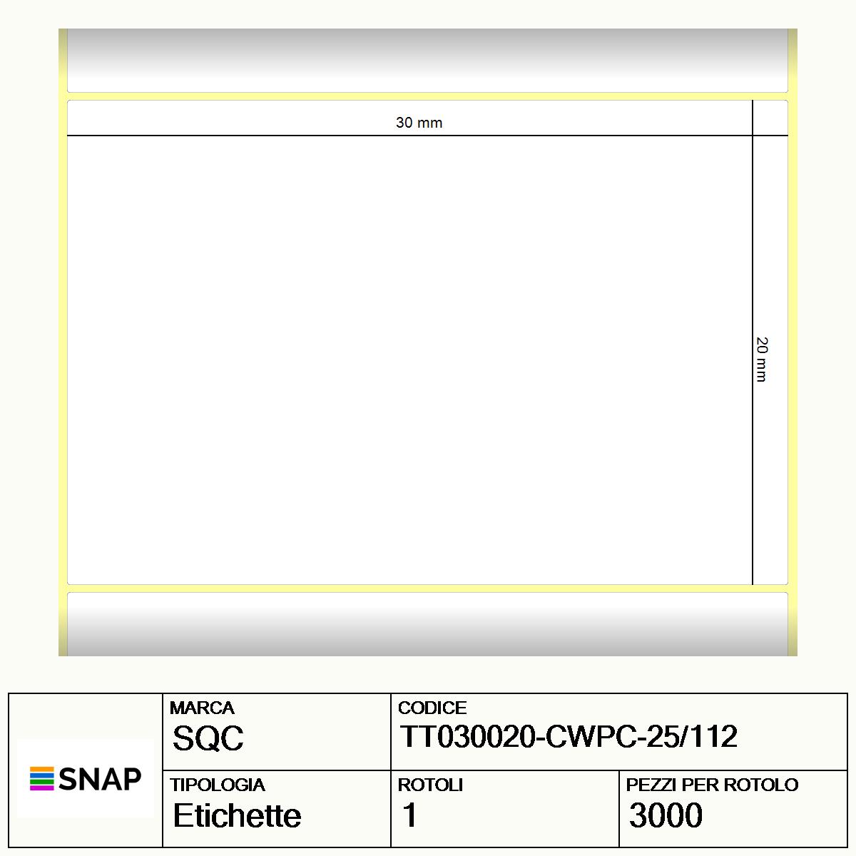 TT030020-CWPC-25/112 - Etichette SQC  S-FROZEN Carta