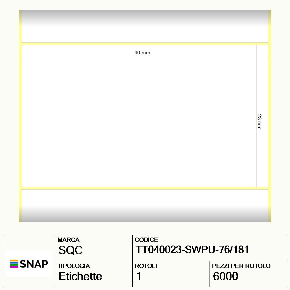 TT040023-SWPU-76/181 - Etichette SQC  S-HARD-PT Carta