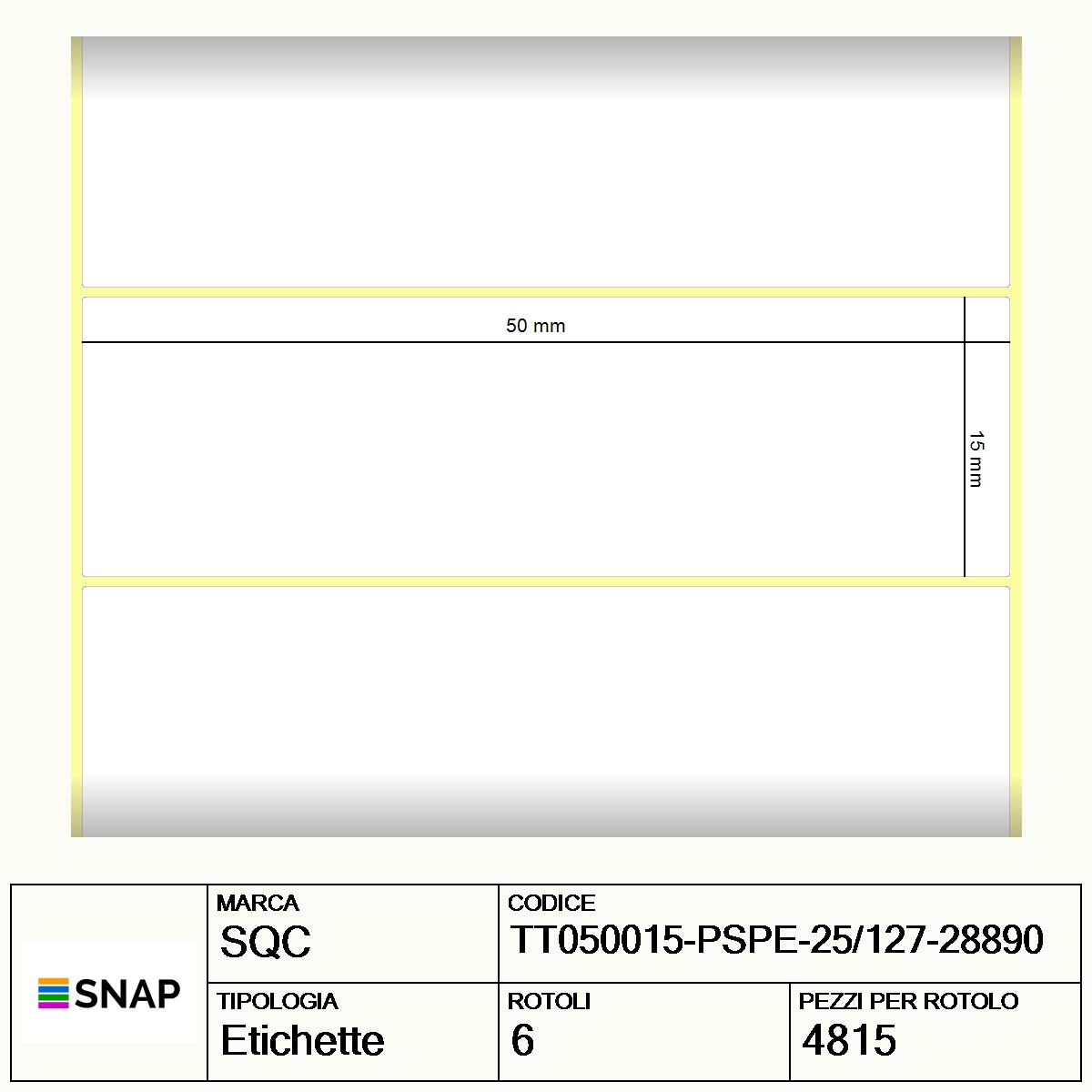 TT050015-PSPE-25/127-28890 - Etichette SQC Argento S-DESK-STC