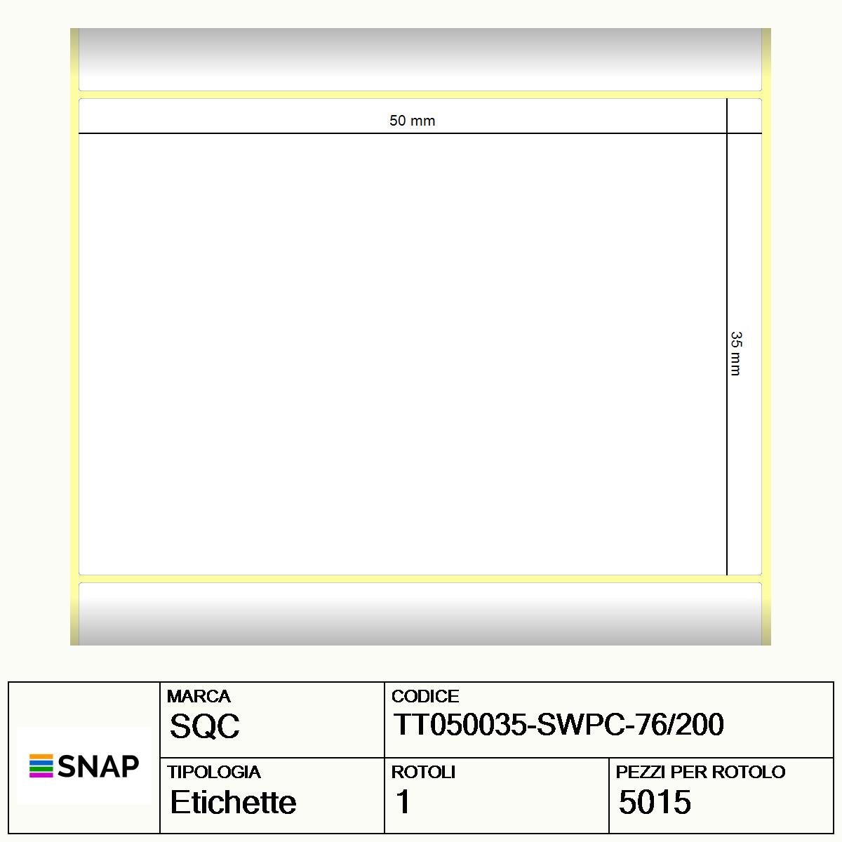 TT050035-SWPC-76/200 - Etichette SQC  S-HARD-PT Carta