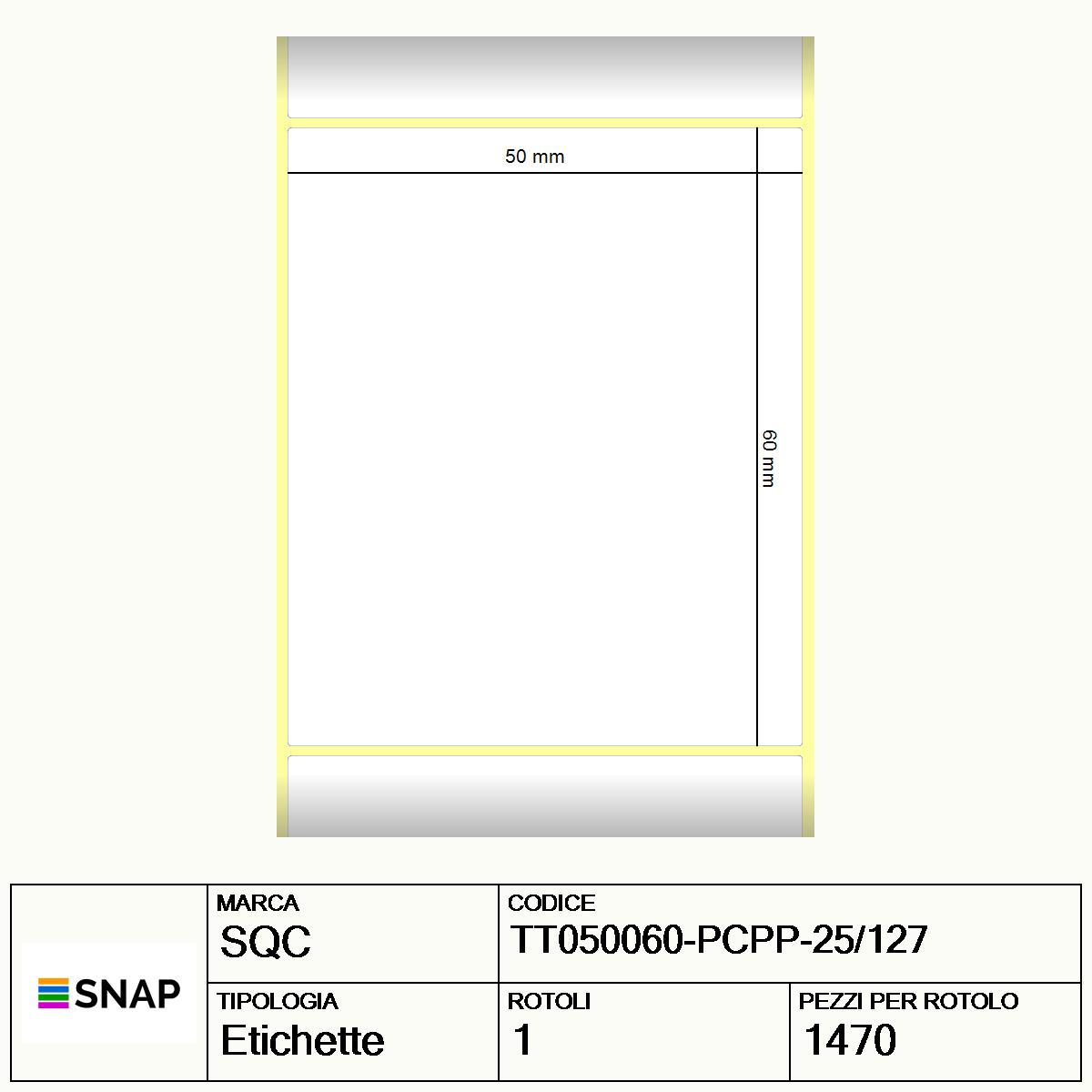 TT050060-PCPP-25/127 - Etichette SQC Trasparente neutro S-DESK-STC