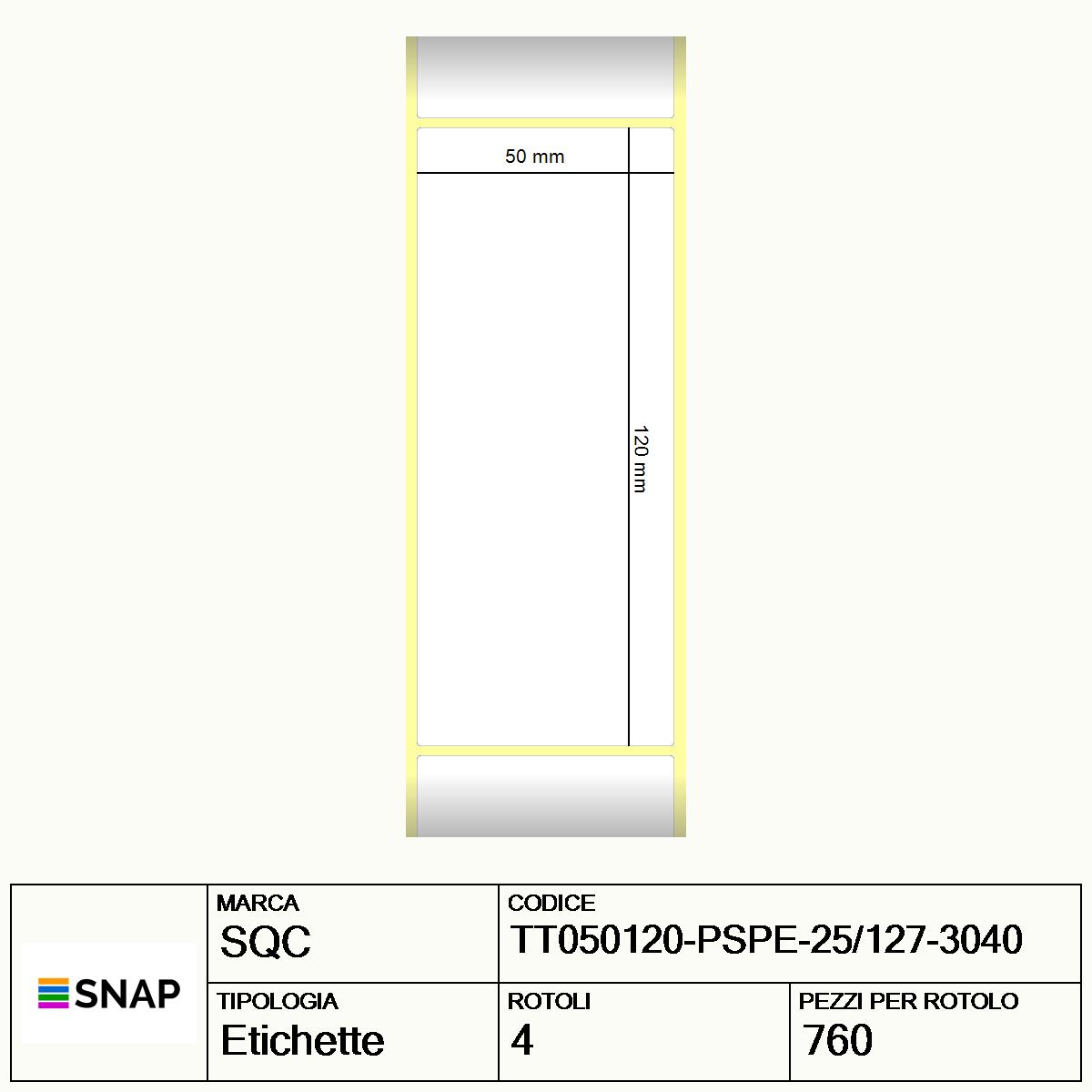 TT050120-PSPE-25/127-3040 - Etichette SQC Argento S-FRICTION