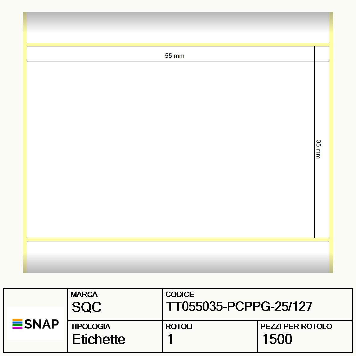 TT055035-PCPPG-25/127 - Etichette SQC Trasparente neutro S-PROT