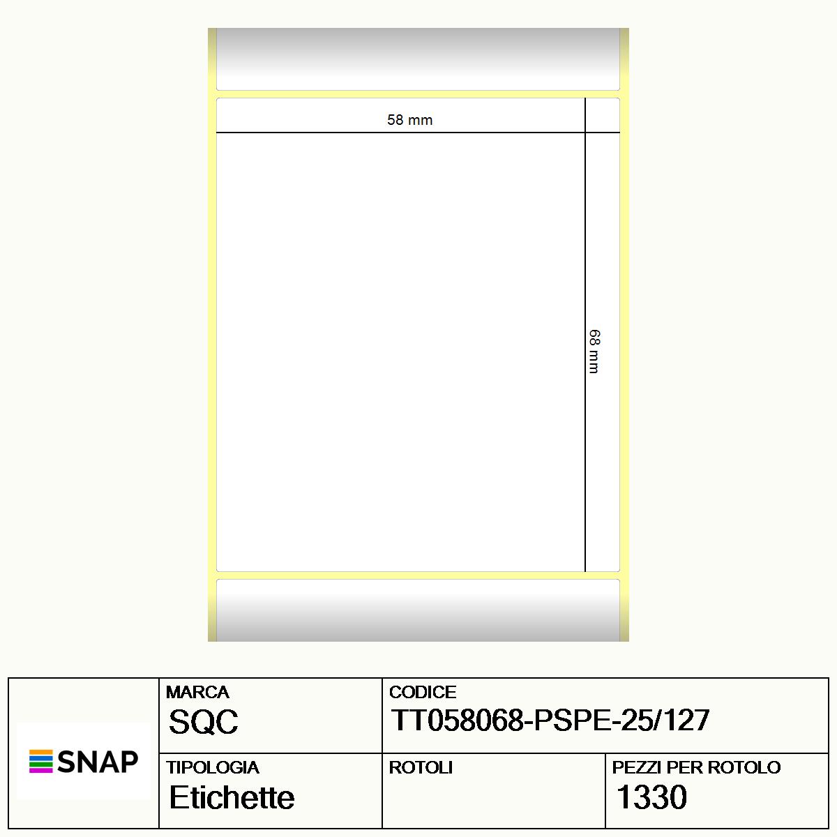 TT058068-PSPE-25/127 - Etichette SQC Argento S-FRICTION Poliestere