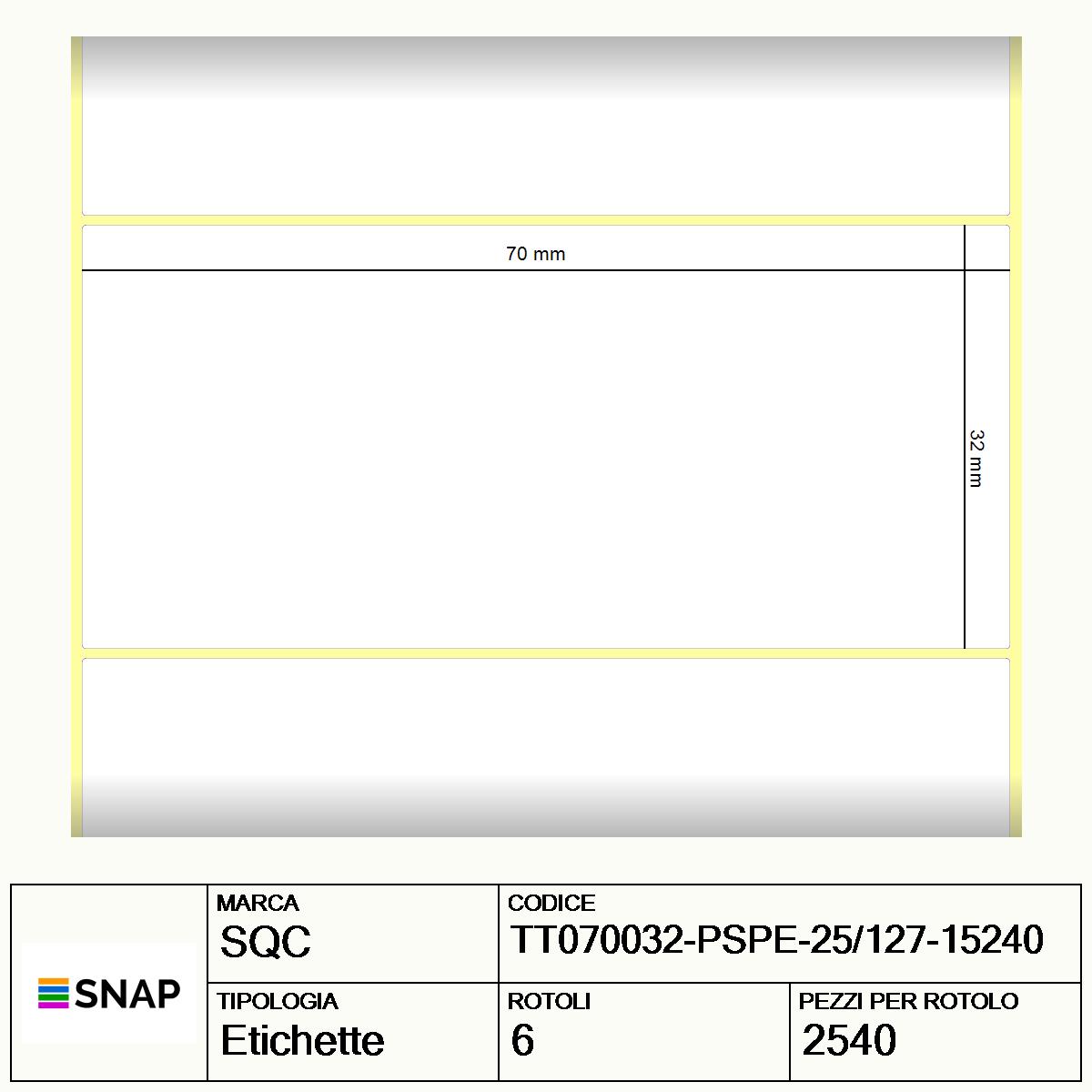 TT070032-PSPE-25/127-15240 - Etichette SQC Argento S-STRONG
