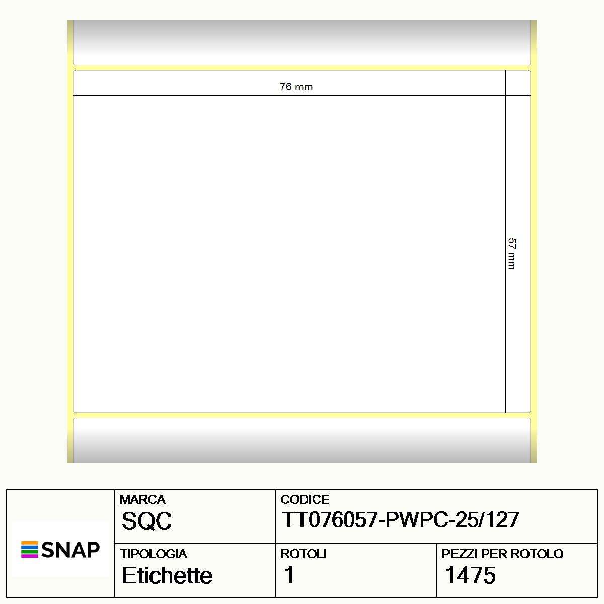 TT076057-PWPC-25/127 - Etichette SQC  S-FROZEN Carta