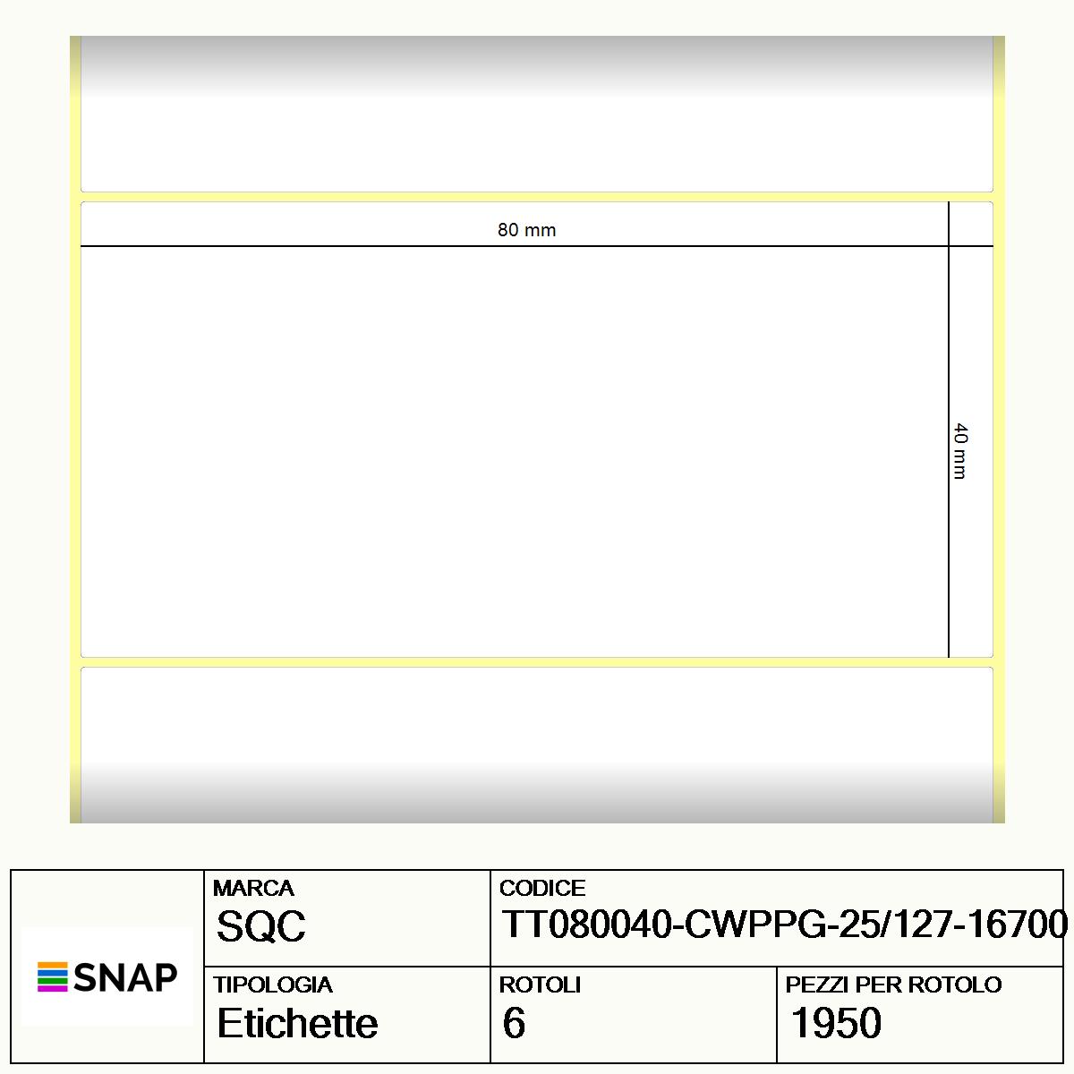 TT080040-CWPPG-25/127-16700 - Etichette SQC  S-FROZEN Polipropilene