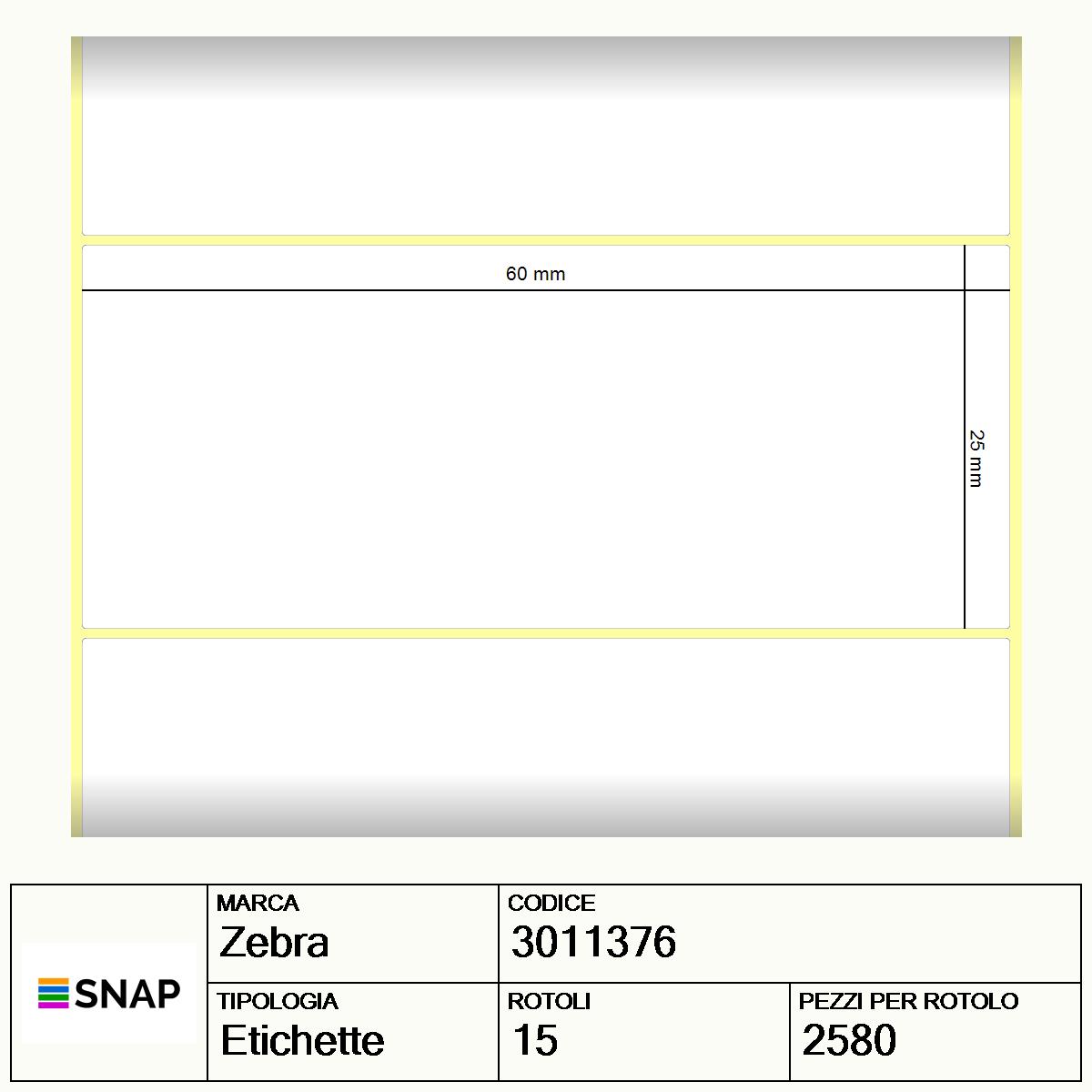 3011376 - Etichette Z-ULTIMATE 3000T WHITE Poliestere