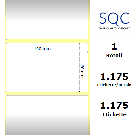 TT100060-PWPU-40/124 - Etichette SQC  S-DESK-PT Carta