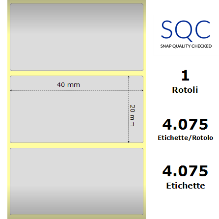 TT040020-PSPE-25/125 - Etichette SQC Argento S-FRICTION Poliestere