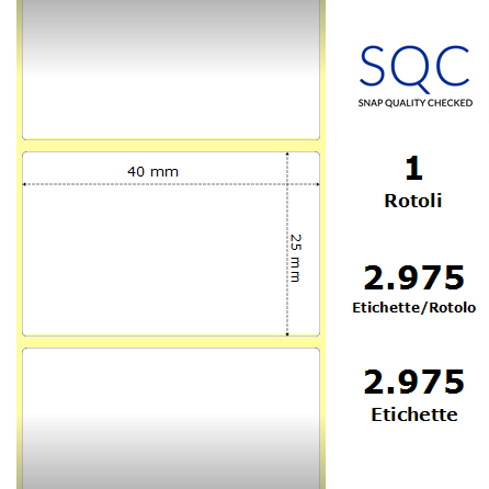 TT040025-PWPU-25/127 - Etichette SQC  S-DESK-PT Carta