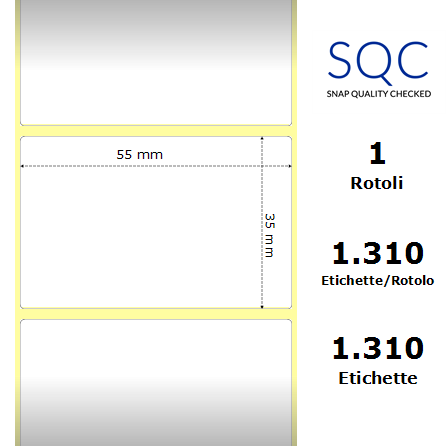 TT055035-PWPU-25/97 - Etichette SQC  S-DESK-PT Carta