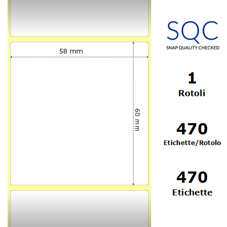 DT058060-PWPU-40/87 - Etichette SQC  S-DESK-PD Carta