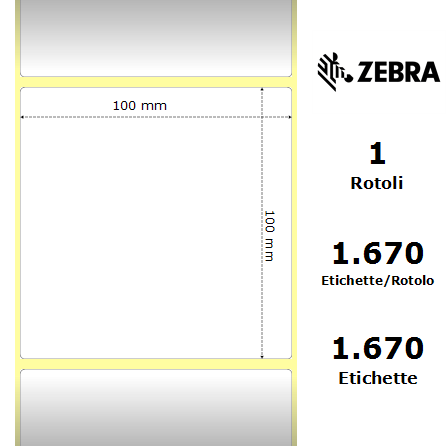 3004645/S - Etichette Zebra  Z-Perform 1000T Carta