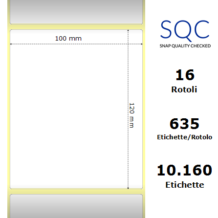 DT100120-PWPC-25/127-10160 - Etichette SQC  S-DESK-PD Carta
