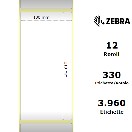 3007766-T* - Etichette Zebra  Z-Perform 1000D Carta