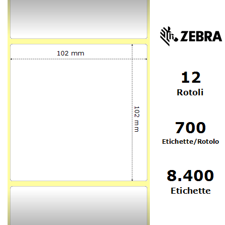 800264-405* - Etichette Zebra  Z-Select 2000D Carta