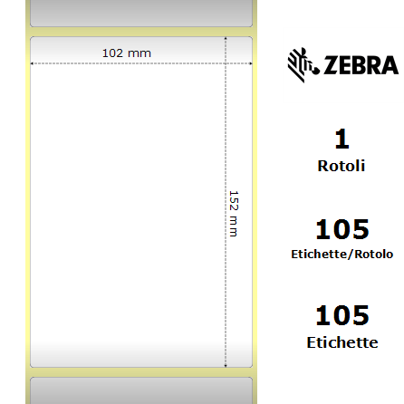3003074*/S - Etichette Zebra  Z-Select 2000D Carta