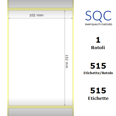 DT102152-SWPC-25/127 - Etichette SQC  S-DESK-PD Carta