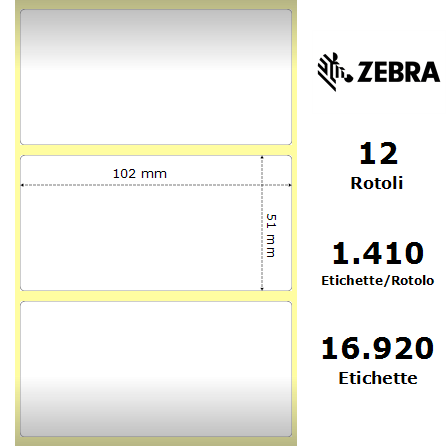 3003372* - Etichette Zebra  Z-Perform 1000D Carta