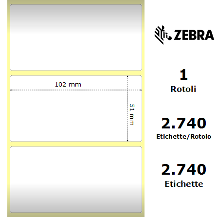 880350-050/S - Etichette Zebra  Z-Ultimate 3000T White Poliestere