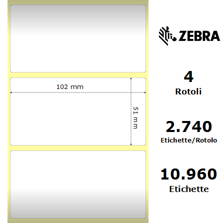 3005676* - Etichette Zebra  Z-Perform 1000T Carta