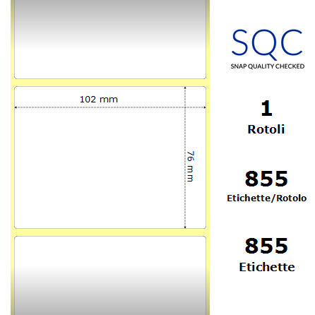 TT102076-PWPC-25/113 - Etichette SQC  S-DESK-PT Carta