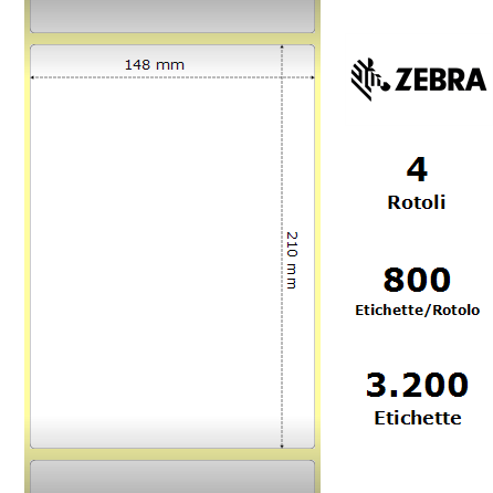 3001699* - Etichette Zebra  Z-Perform 1000T Carta