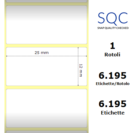 TT025012-SWPC-25/127 - Etichette SQC  S-DESK-PT Carta