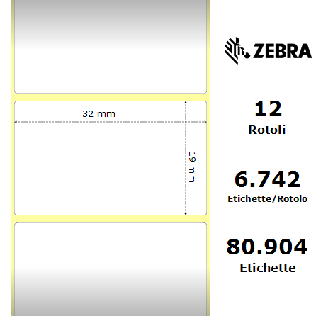 880330-019 - Etichette Zebra  Z-Ultimate 3000T White Poliestere