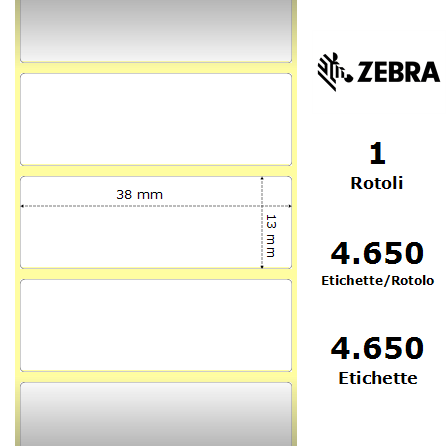 880243-012D/S - Etichette Zebra  Z-Ultimate 3000T White Poliestere