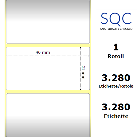 DT040021-PWPU-25/122 - Etichette SQC  S-DESK-PD Carta