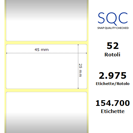 TT045025-PWPU-25/127-154700 - Etichette SQC  S-HARD-PT Carta