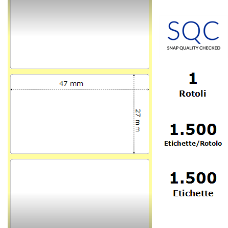 DT047027-PWPU-40/103 - Etichette SQC  S-DESK-PD Carta