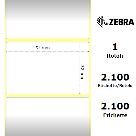 880175-031D/S - Etichette Zebra  Z-Perform 1000D Carta