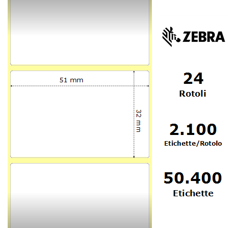 880175-031D - Etichette Zebra  Z-Perform 1000D Carta