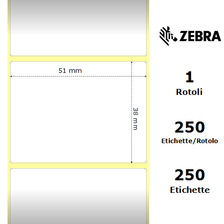 3003060/S - Etichette Zebra  Z-Select 2000D Carta