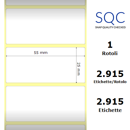 DT055025-CWPC-25/127 - Etichette SQC  Carta